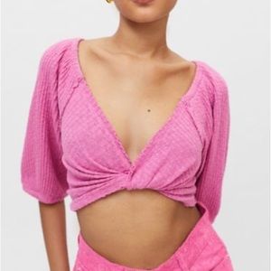 Urban Outfitters Lena twist-front crop top